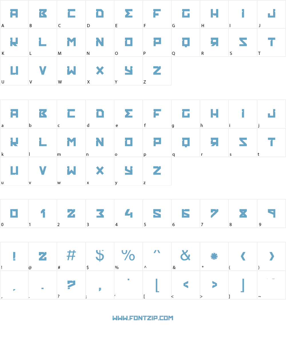 RUSKOF Font Character